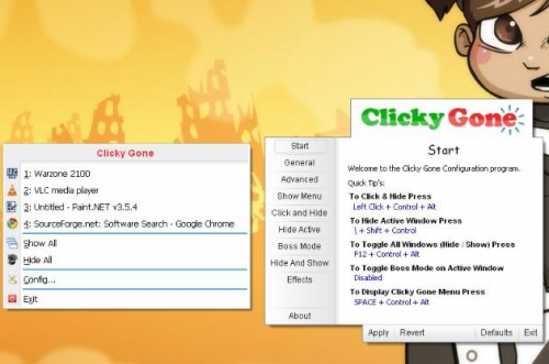clicky gone,programma per chiudere tutte le finestre automaticamente,come chiudere tutti i programmi in un click,programma per chiudere le finestre internet in un click